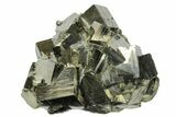Shiny, Cubic Pyrite Crystal Cluster - Peru #173265-1